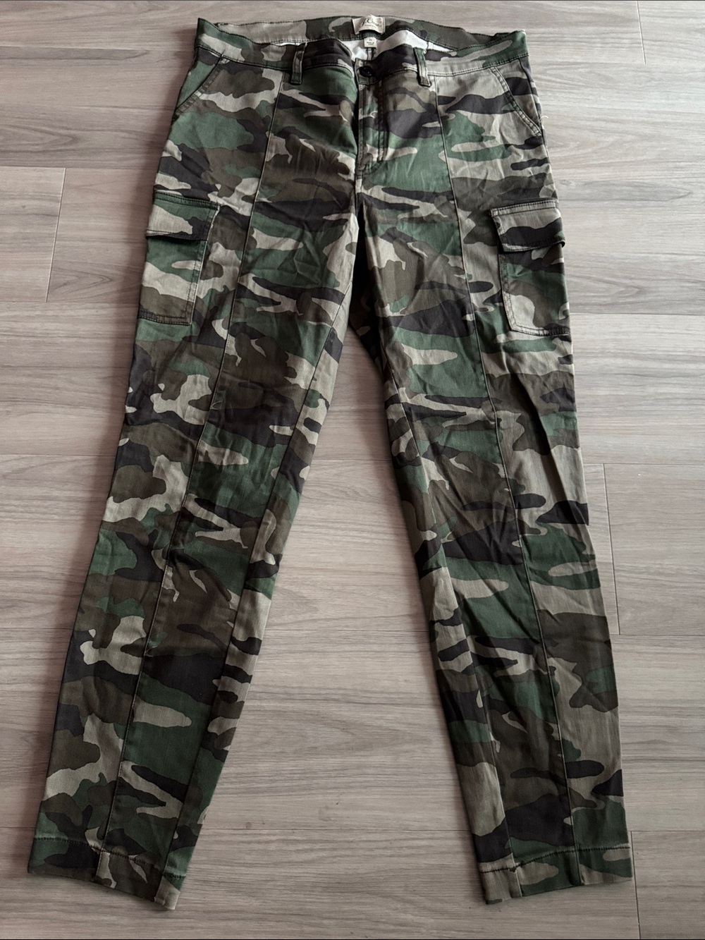 J. Crew Women’s Camo Cargo Pants - Green/Olive